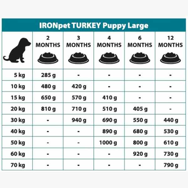 Karma sucha IRONpet Puppy Large Turkey