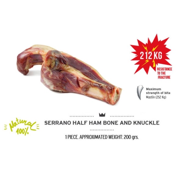 Naturalny smakołyk Serrano half Ham Bone and Knuckle