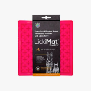 Mata LickiMat Buddy różowa dla psa i kota 20x20 cm