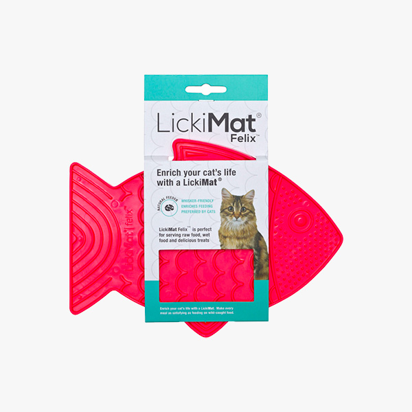 Miska LickiMat poprawia zdrowie kota róż 22x15 cm