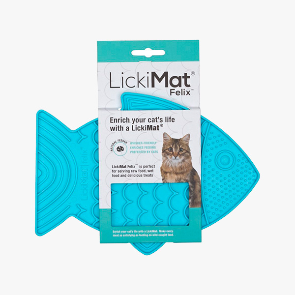 Miska do lizania LickiMat dla kota turkusowa 22x15cm