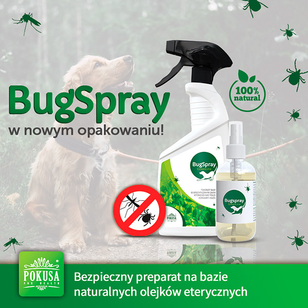 Pokusa 750ml spray na kleszcze muchy komar dla psa